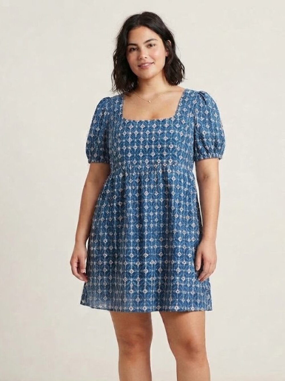 NWT Rhode x Target Embroidered Blue Mini Dress XL